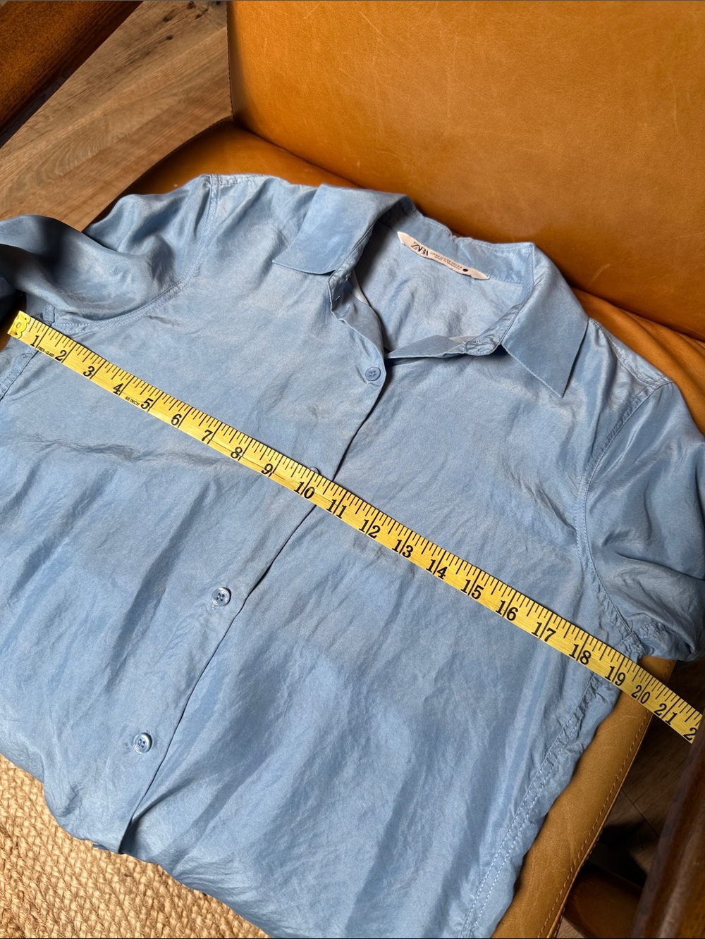Zara 100% Silk Button down shirt - Picture 5 of 7